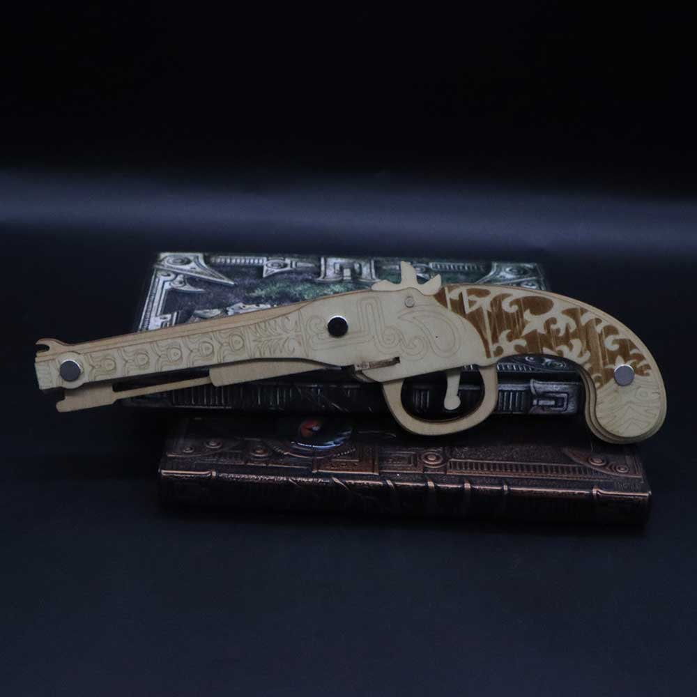 Assembled Firelock Wooden Rubber Band Gun Model Kit - Tophatter Daily Deals