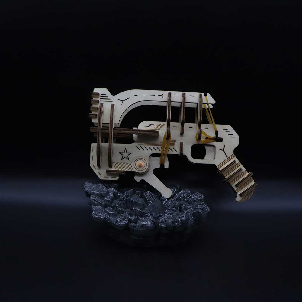 Ranger Ping Pong Ball Shooter Wooden Rubber Band Gun Model Kit - Tophatter Daily Deals