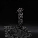 Snake Skull Relief Folding Knife - Tophatter Daily Deals