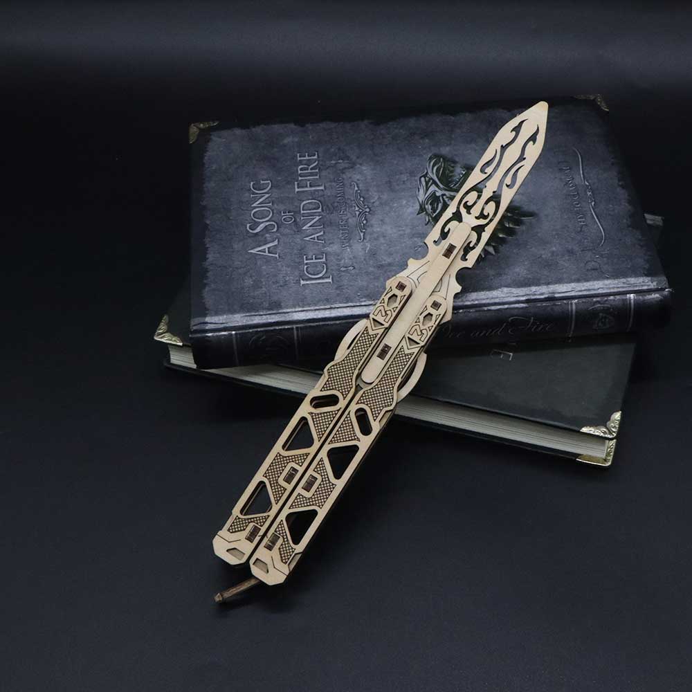 6 Cool Wooden Knife Model Kit 3D Blade Puzzle Toy - Tophatter Daily Deals