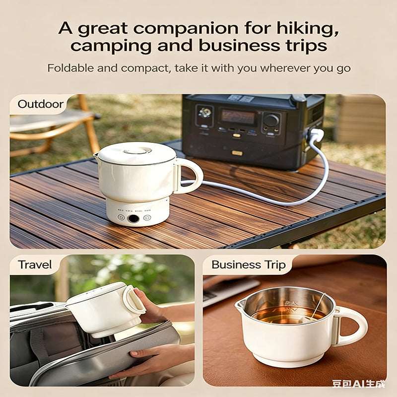 Portable Folding Electric Kettle Electric Kettles - Tophatter Daily Deals