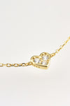 Inlaid Zircon Heart Necklace Necklaces - Tophatter Daily Deals