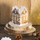 Deluxe Mini Advent Calendar Christmas Card - Nostalgic House Tealight Lantern - Brown House Advent Calendar - Tophatter Daily Deals