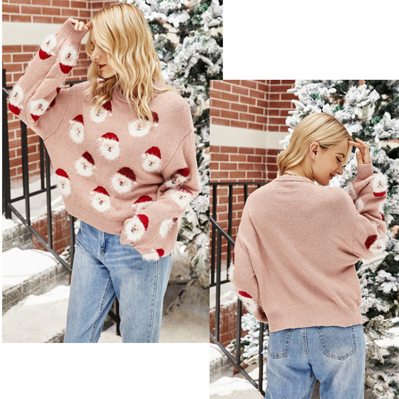 Soft Cozy Womens Pullover Sweater - Boxy Knit, Holiday 3D Changing Face Moving Picture Frame - Tophatter Daily Deals
