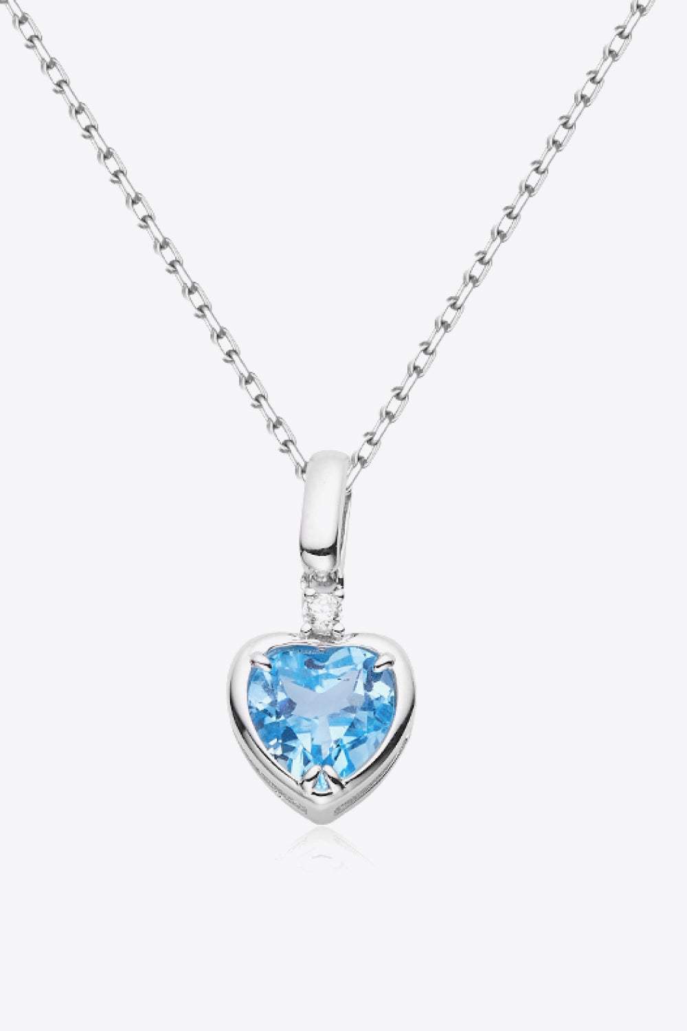 Topaz Heart Pendant Necklace Necklaces - Tophatter Daily Deals