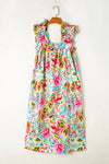 Ruffled Printed Sleeveless Dress Casual Dresses - Tophatter Daily Deals