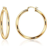 S925 50mm Solid Hoop Earrings for Women Gold Earrings - Tophatter Daily Deals