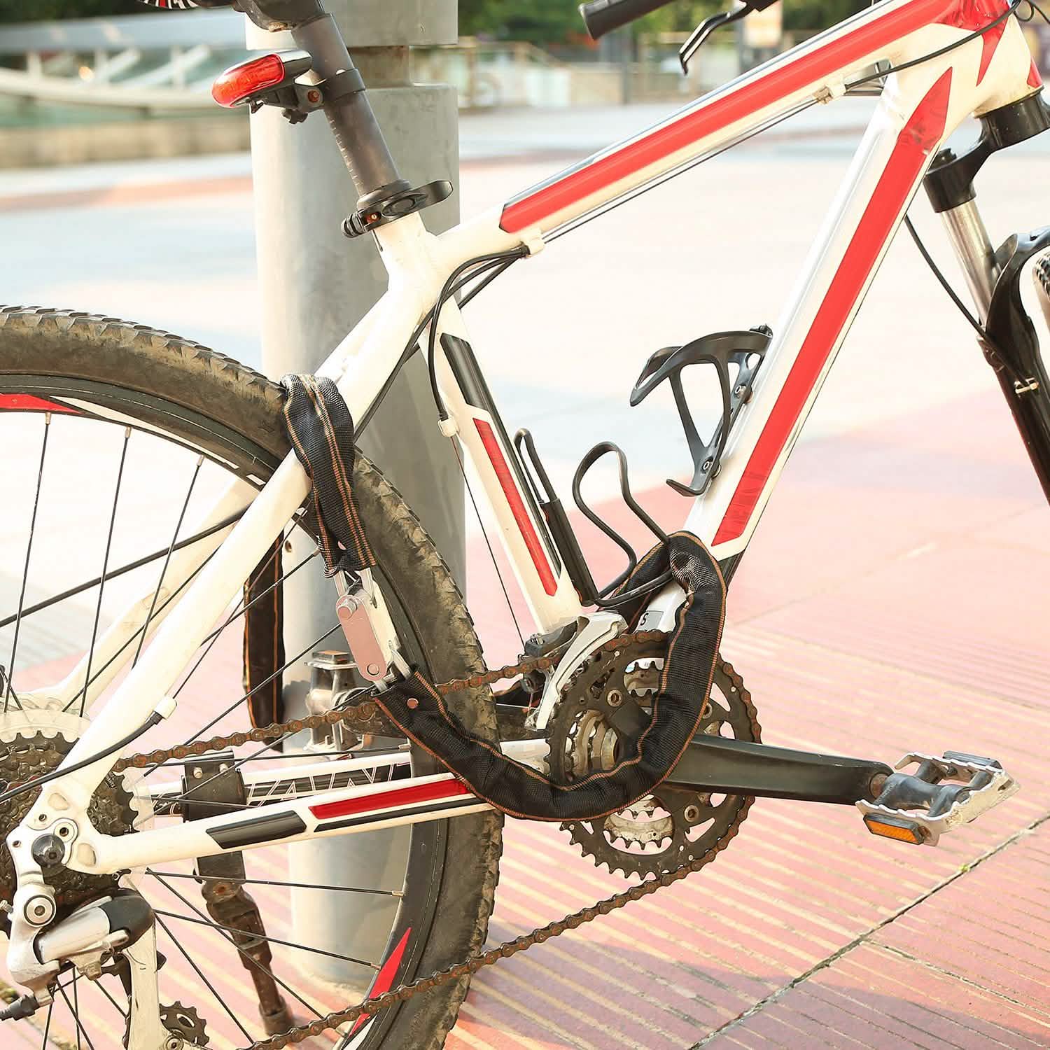 1.8m Bike Chain Lock with 3 Keys Heavy Duty Security Lock Outdoor Recreation - Tophatter Daily Deals