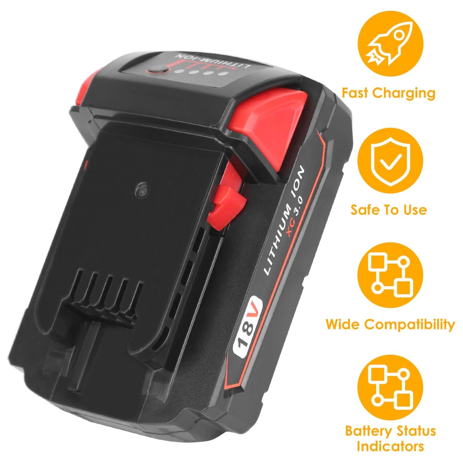 18V Battery Replacement Compatible with Milwaukee M18 Cordless Power Tool Home Improvement - Tophatter Daily Deals