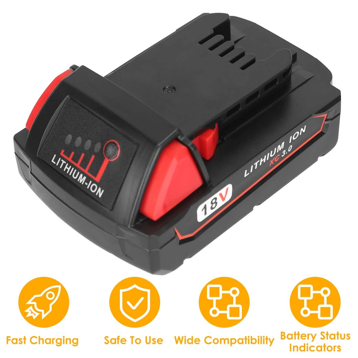 18V Battery Replacement Compatible with Milwaukee M18 Cordless Power Tool Home Improvement - Tophatter Daily Deals