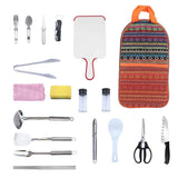 19-Piece: Camping Cooking Utensil Kit Portable Picnic Cookware Outdoor Recreation - Tophatter Daily Deals