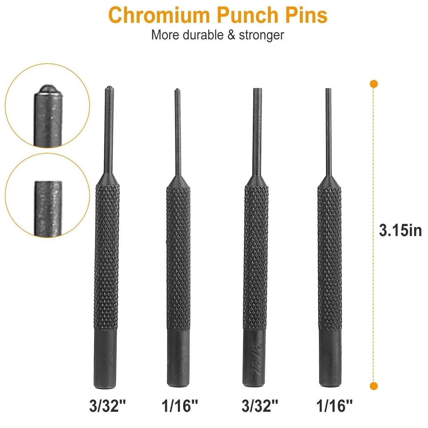 19-Piece: Hammer Punch Set Drift Pin Punch Kit with Portable Storage Box Everything Else - Tophatter Daily Deals