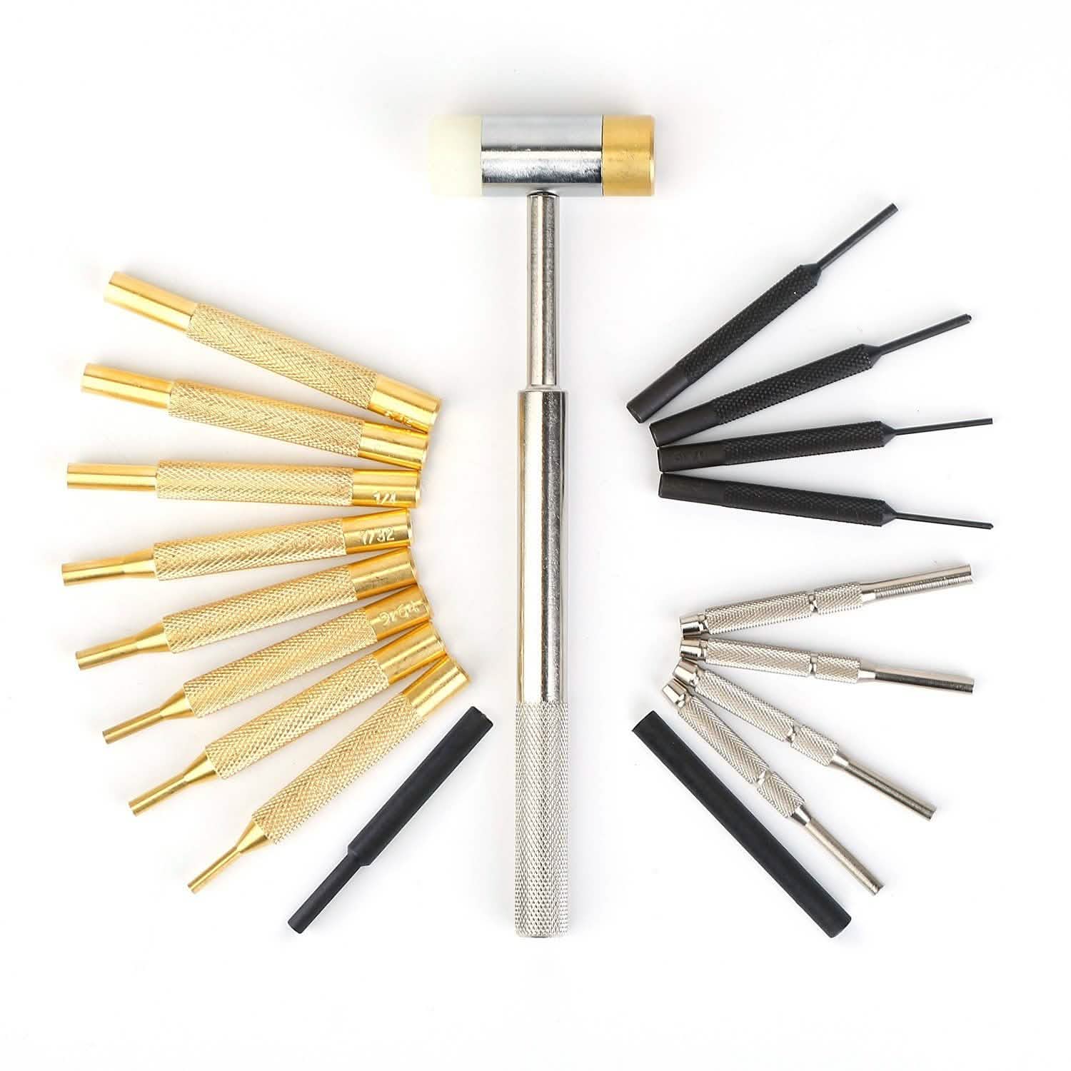 19-Piece: Hammer Punch Set Drift Pin Punch Kit with Portable Storage Box Everything Else - Tophatter Daily Deals