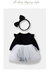 Baby Girl Korean style two piece set Black 0 - Tophatter Daily Deals