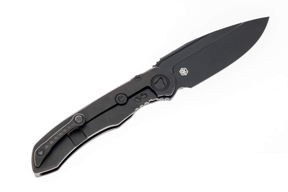 Microtech Anax - DLC Titanium - Carbon Fiber Inlay - DLC S/E Blade - 190C-1DLCTCFITI Automatic Knives - Tophatter Daily Deals