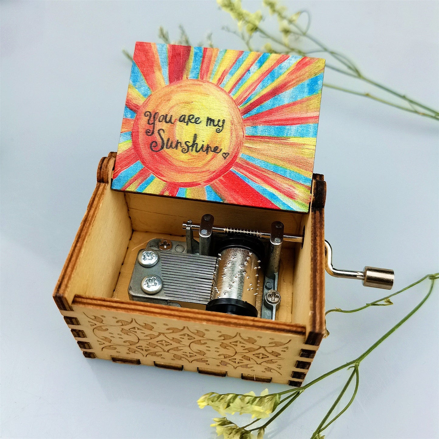 Antique Carved Wooden Hand Crank Spirited Away Music Box Christmas Gift Birthday Gift Party Decoration 7style 0 - Tophatter Daily Deals