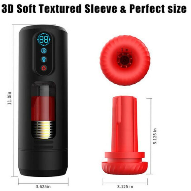 Acmejoy - 9 Telescopic Vibration Sucking Heated Aircraft Male Stroker Masturbation Cup - Tophatter Daily Deals