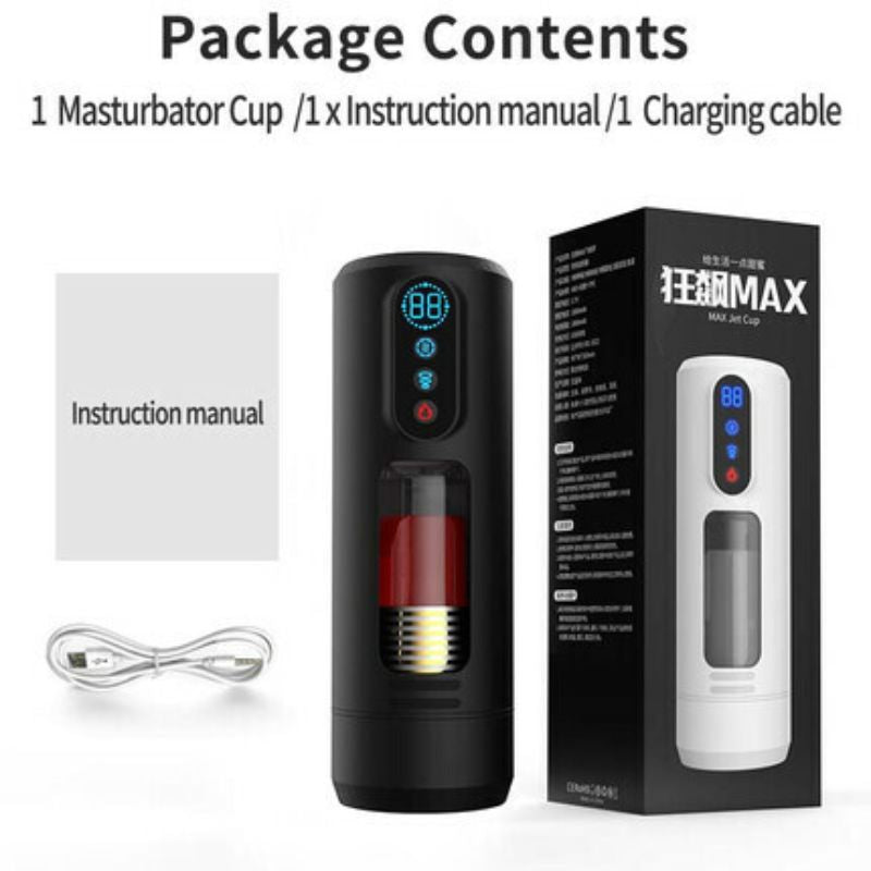 Acmejoy - 9 Telescopic Vibration Sucking Heated Aircraft Male Stroker Masturbation Cup - Tophatter Daily Deals