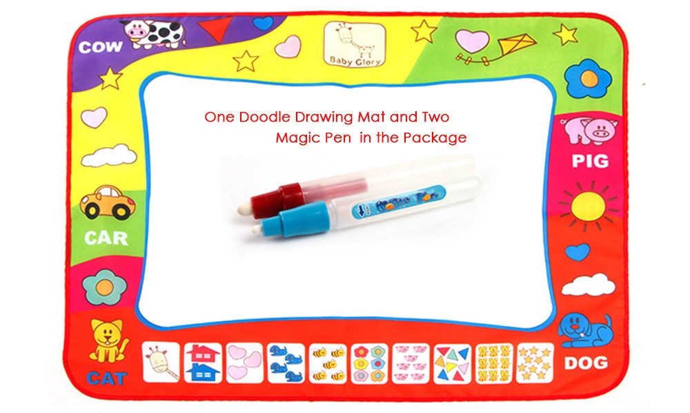80 x 60cm Baby Kids Add Water with Magic Pen Doodle Painting Picture Water Drawing Play Mat in Drawing Toys Board Gift Christmas 80x60cm 0 - Tophatter Daily Deals