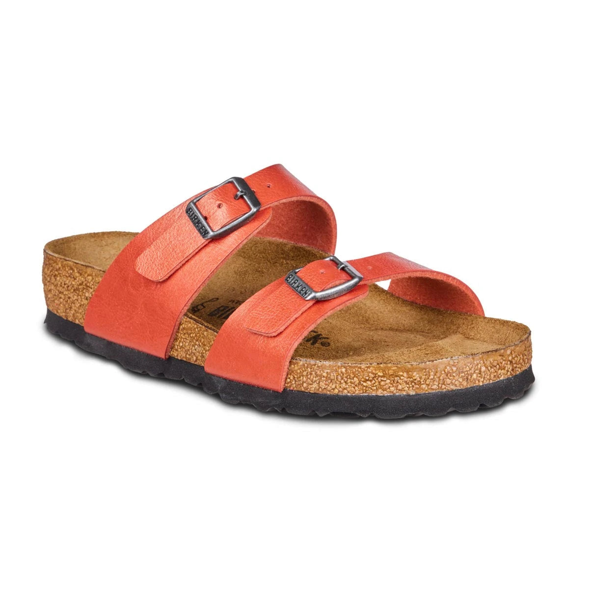 Birkenstock Women's Sydney Graceful Birko-Flor Sandals Mars Red Regular Wide Footwear - Tophatter Daily Deals