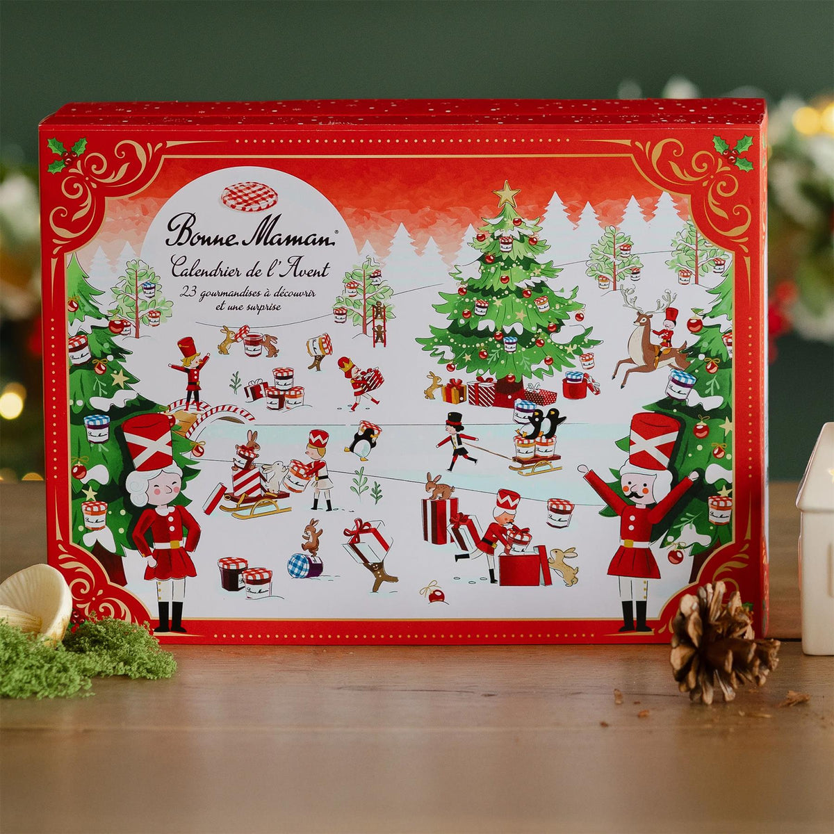 Bonne Maman Christmas Advent Calendar Mini Jars of Conserves & Caramels Advent Calendar - Tophatter Daily Deals