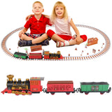 193-Piece: Electric Train Set Steam Locomotive Passenger Coach Coal Car Christmas Train Toys & Games - Tophatter Daily Deals