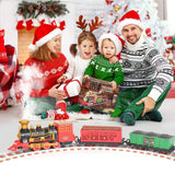 193-Piece: Electric Train Set Steam Locomotive Passenger Coach Coal Car Christmas Train Toys & Games - Tophatter Daily Deals
