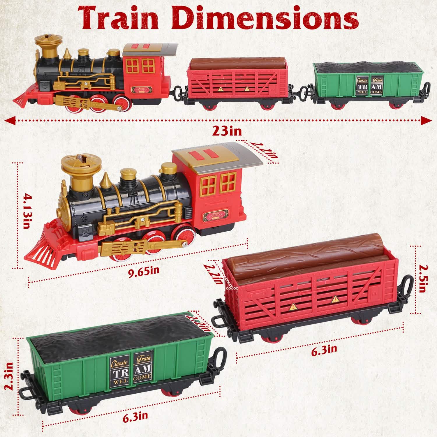 193-Piece: Electric Train Set Steam Locomotive Passenger Coach Coal Car Christmas Train Toys & Games - Tophatter Daily Deals