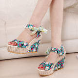 Bohemian high heel sandals 0 - Tophatter Daily Deals