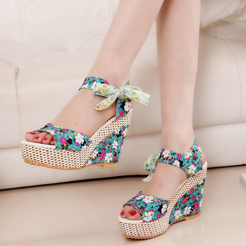 Bohemian high heel sandals 0 - Tophatter Daily Deals
