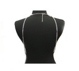 Body chain jewelry long necklace silvery 0 - Tophatter Daily Deals