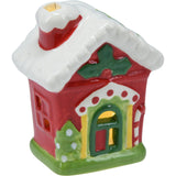 Ceramic LED Christmas House | Light Up House Christmas Village Ornament - 11cm LED Light - Tophatter Daily Deals
