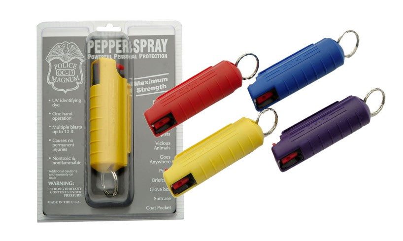 HARD SHELL 1/2 OZ ASSORTED COLORS PEPPER SPRAY - Tophatter Daily Deals