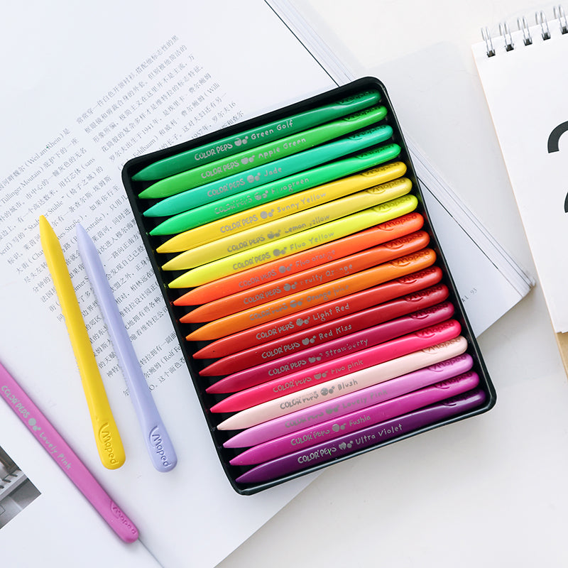 24 color plastic crayons 0 - Tophatter Daily Deals