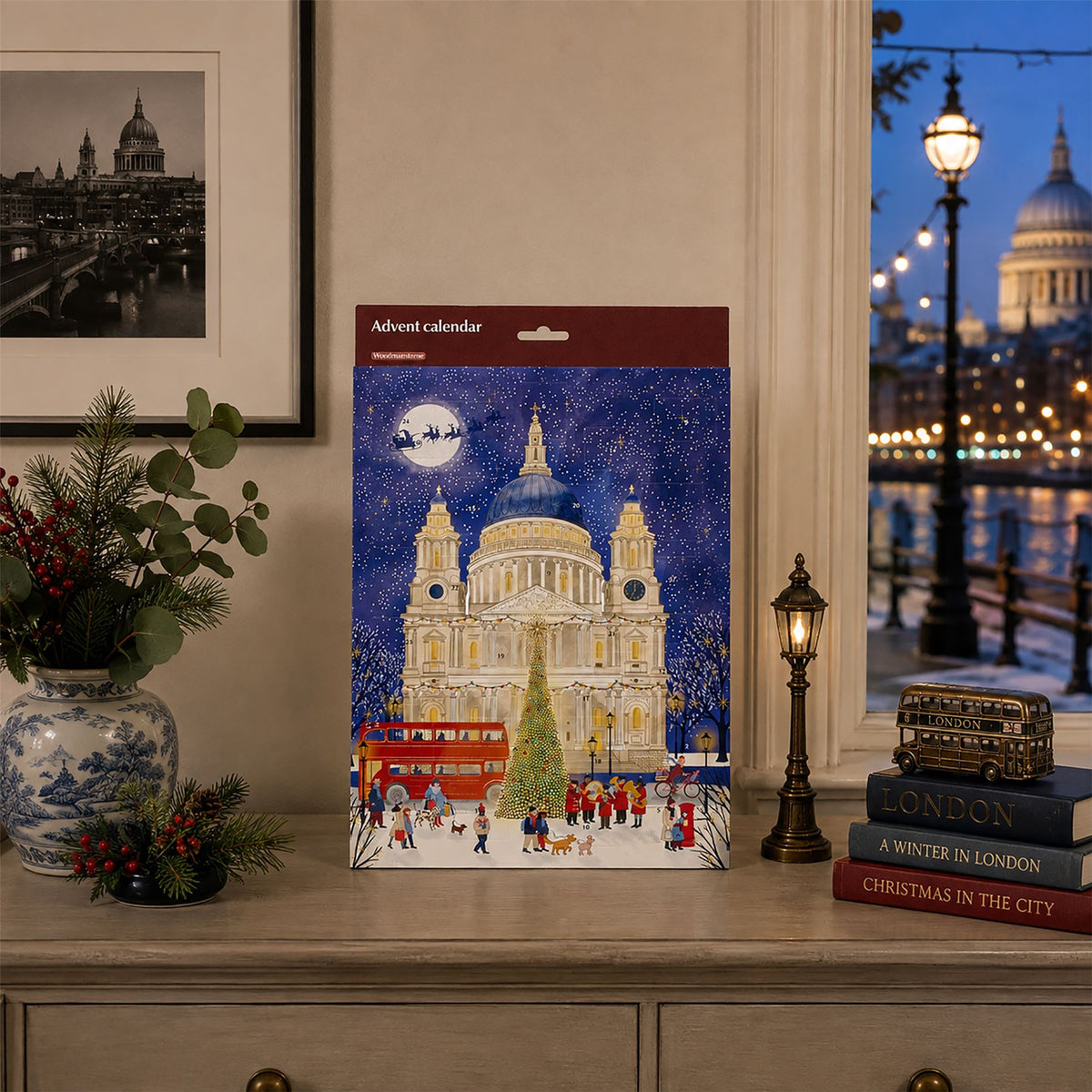 St Paul's Cathedral Traditional Picture Advent Calendar, Paper 24 Picture Doors Advent Calendar - Tophatter Daily Deals