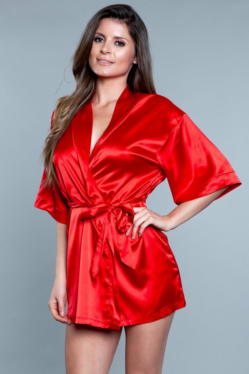 Getting Ready Robe Red Robes - Tophatter Daily Deals