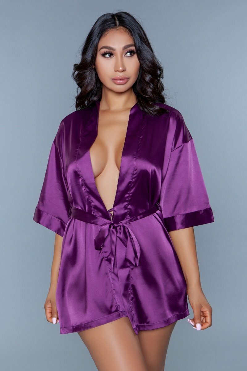 Getting Ready Robe Purple Robes - Tophatter Daily Deals