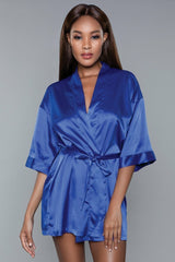 Getting Ready Robe Royal Blue Robes - Tophatter Daily Deals