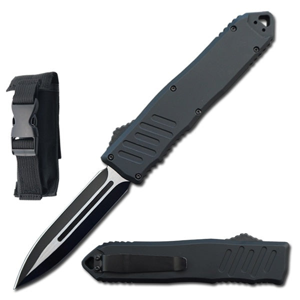 9" Black Havoc OTF Automatic Knife Dagger Blade - TOPHATTER'S ARMORY DEALS Collectible Weapons - Tophatter Daily Deals