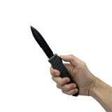 5.5" Automatic OTF Knife w/ Half Serrated Dagger Blade - Tophatter Daily Deals