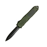 5.5" Automatic OTF Knife w/ Half Serrated Dagger Blade Green - Tophatter Daily Deals