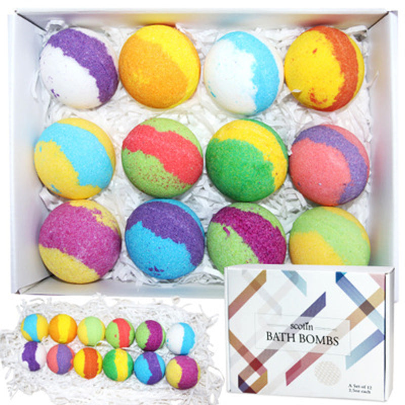Bath Bombs Ball Explosion Salt Ball Gift Box 0 - Tophatter Daily Deals