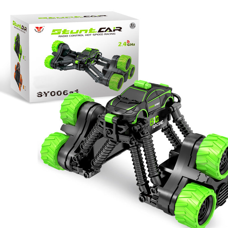 Boy Tumbling Stunt Car Remote Control Off-road Tipping Climbing Car 0 - Tophatter Daily Deals