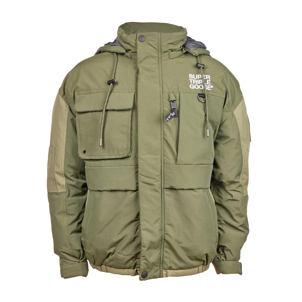 Super Triple Goose Men's Parka Jacket Olive Dusty Olive Jackets - Tophatter Daily Deals
