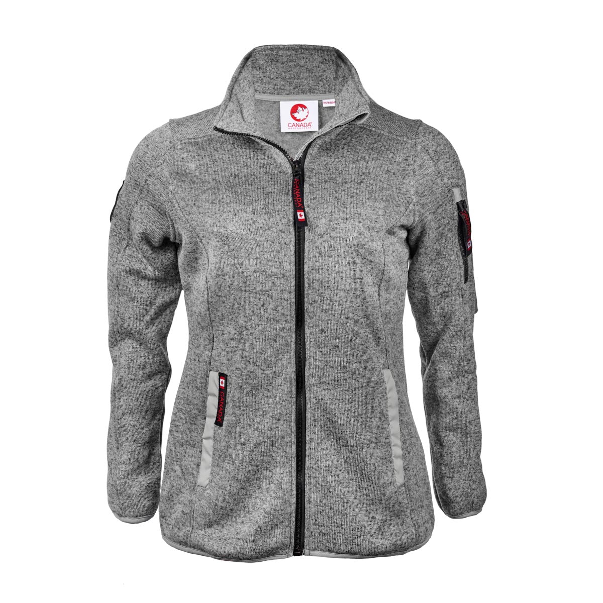 Canada Weather Gear Women's Sweater Fleece Climb Jacket Heather Black Jackets - Tophatter Daily Deals