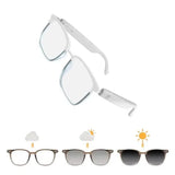 2025 Wireless Smart Glasses – Auto-Dimming, Touch Control, Hands-Free Audio White Electronics - Tophatter Daily Deals