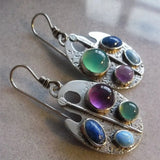 Bohemian New Personalized Multicolor Gemstone Earrings Alloy Earring 0 - Tophatter Daily Deals