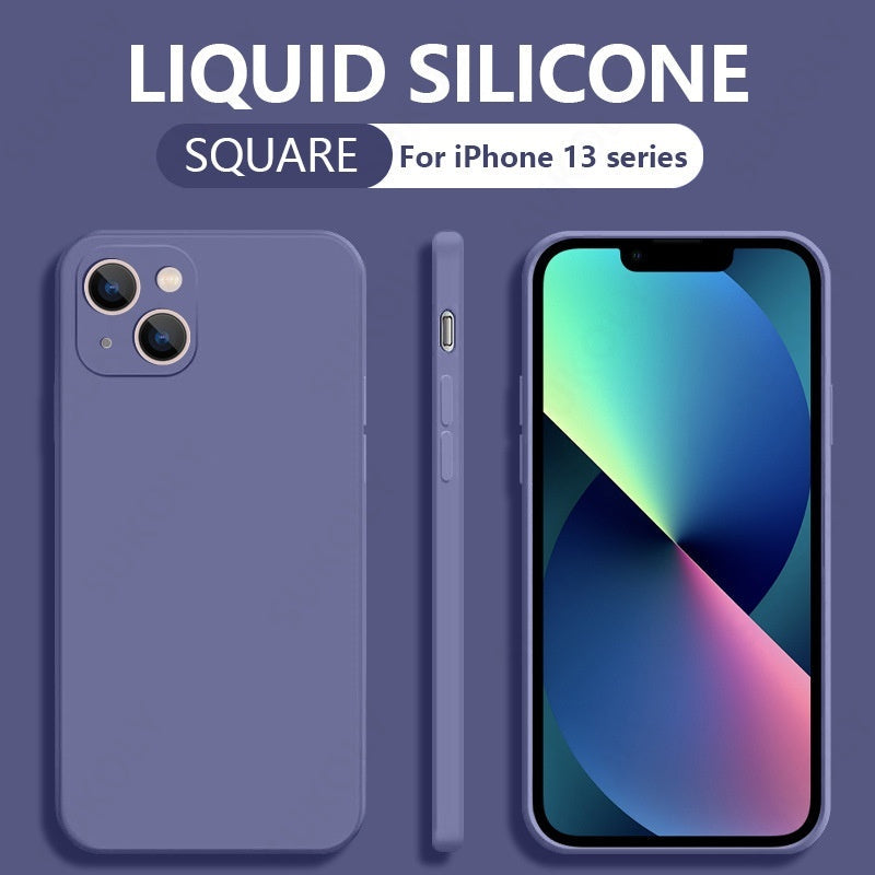 Back Cover Type Simple Liquid Silicone Phone Case G1 Lavender Gray 0 - Tophatter Daily Deals