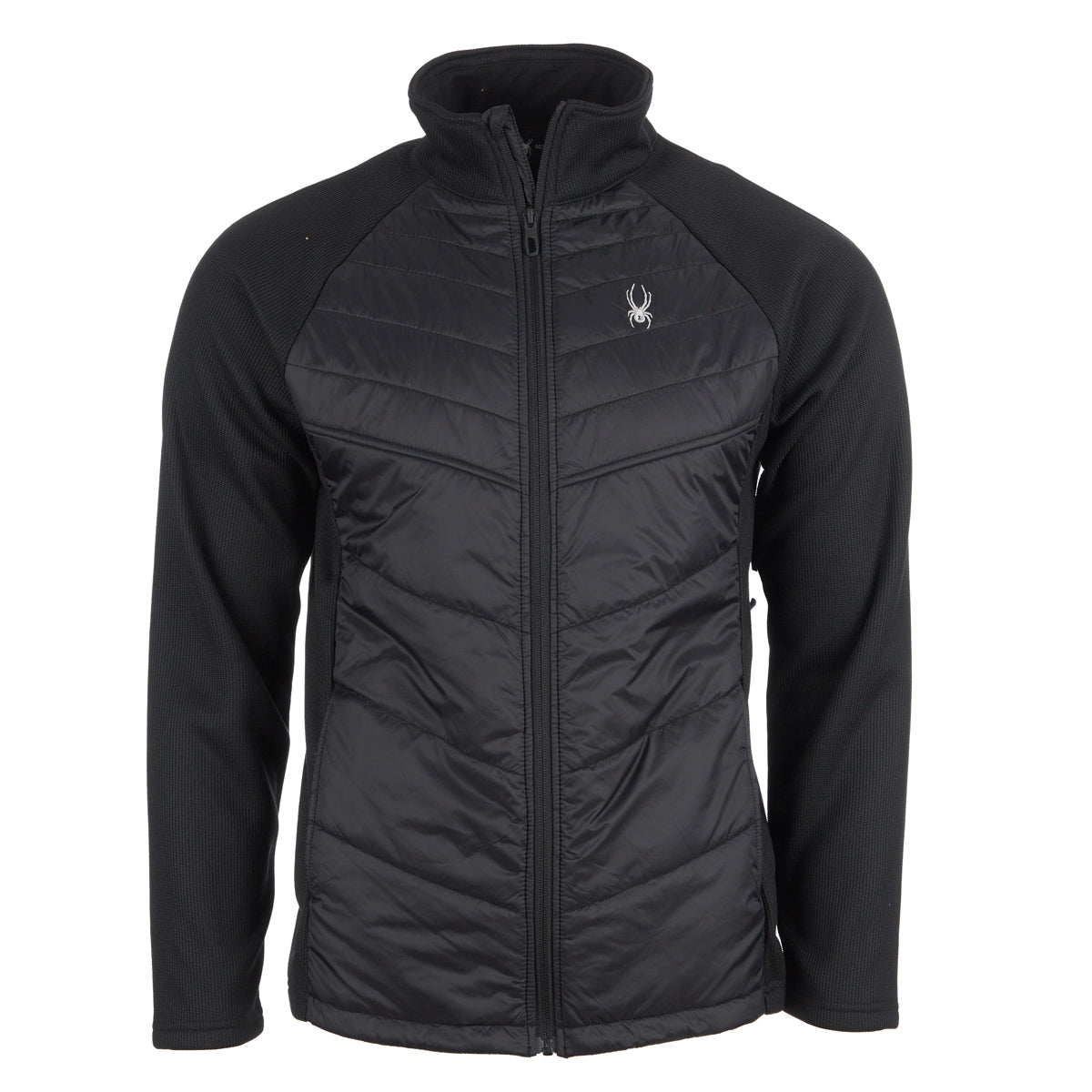 Spyder Men's Nova Full Zip Hybrid Jacket Black Alloy Jackets - Tophatter Daily Deals