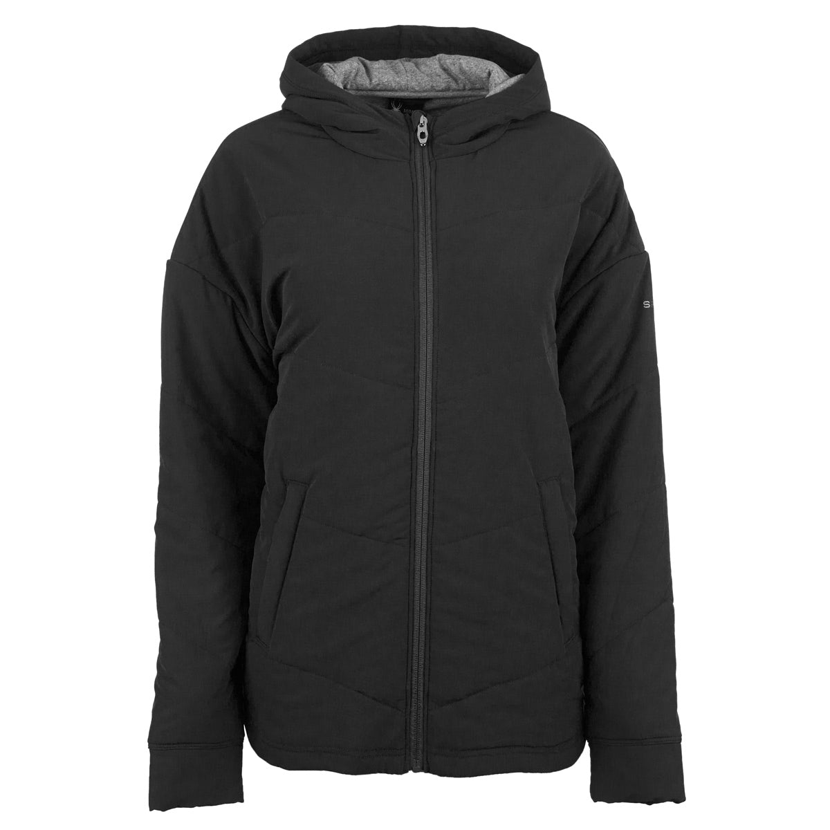 Spyder Women's Stretch Woven Full Zip Hoodie Black Hoodie - Tophatter Daily Deals